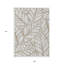 Tapis d'intérieur lavable floral 9 pi x 12 pi brun