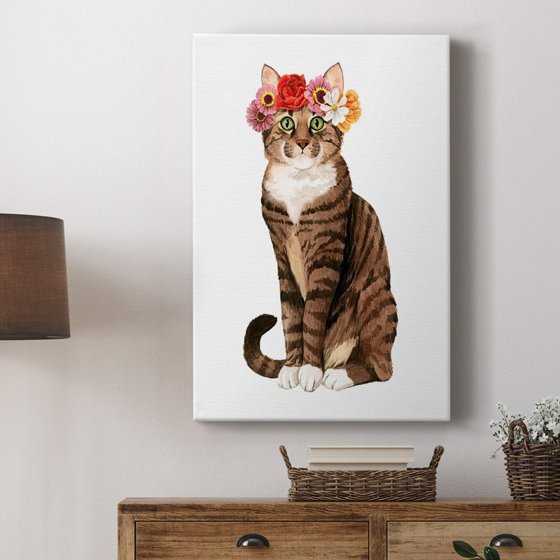 Flower Crown Cats II - galerie Cavas sur mesure, H 48 po x l 32 po