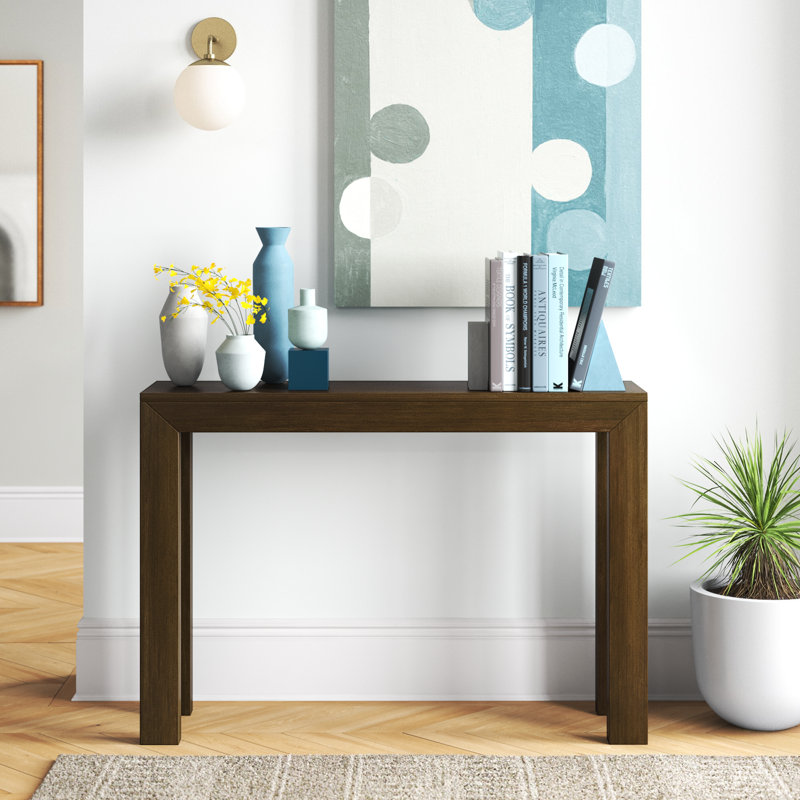 Beckett Solid Wood Console Table, Walnut, 32" H x 46" W x 12" D