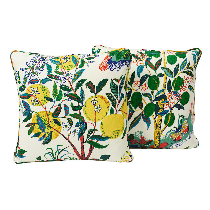 Citrus Garden Pillow, Primary, 22" H x 22" W