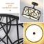 Plafonnier semi-encastré, luminaire tambour unique à 3 lumières avec abat-jour en tissu, luminaires de cuisine, plafonnier moderne près du salon-767049545
