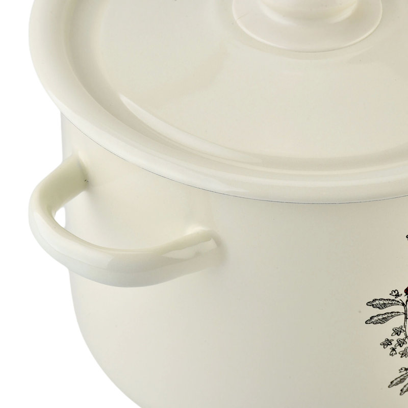 Pot en acier Gusak avec couvercle, H 5,7 po x l 9,3 po