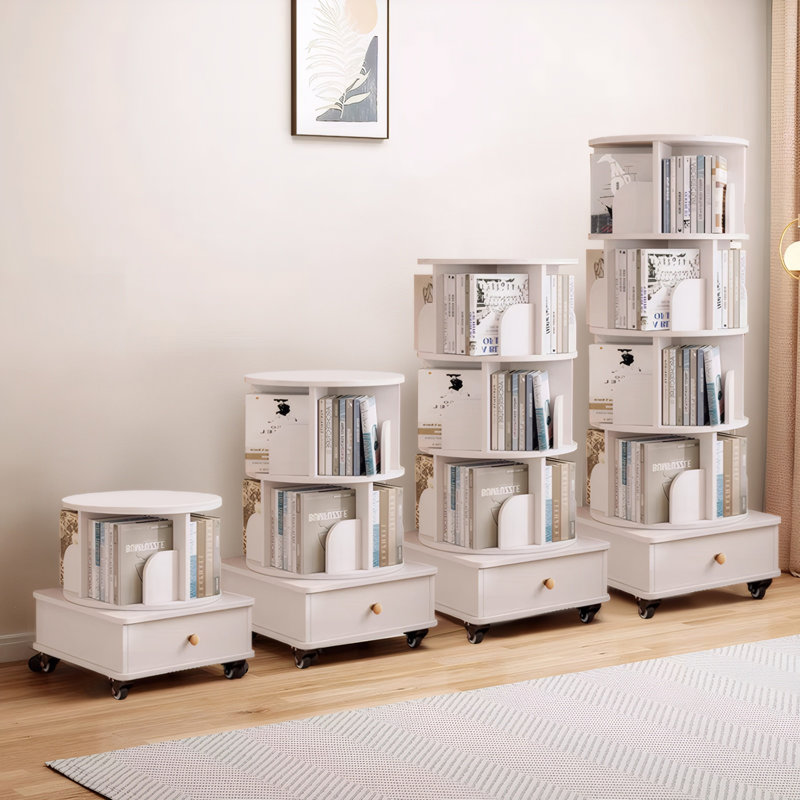Rotating Bookshelf, White