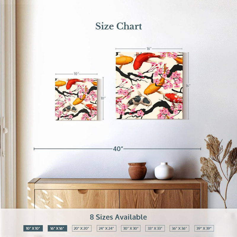 Kerner Japanese Koi Fish, 16" H x 16" W