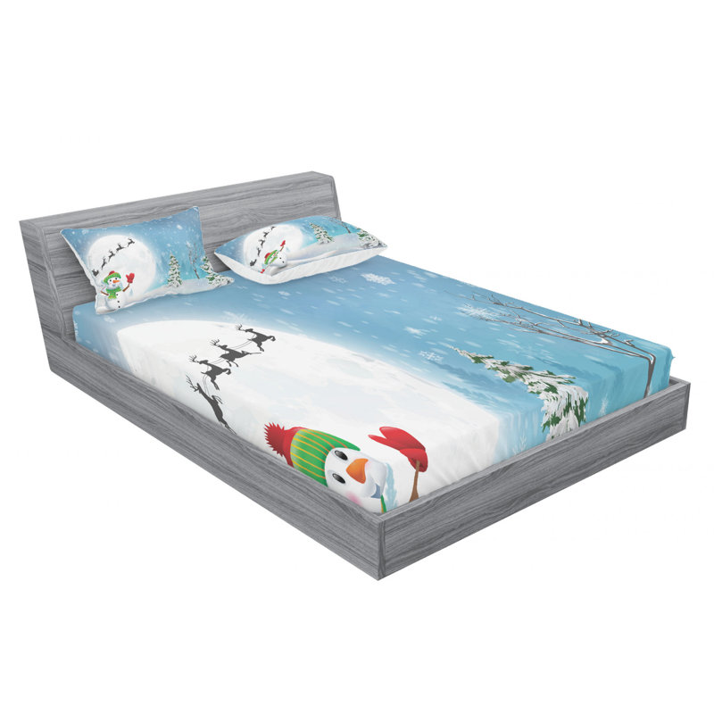 Microfiber Sheet Set, Queen Sheet Set with Fitted Sheet