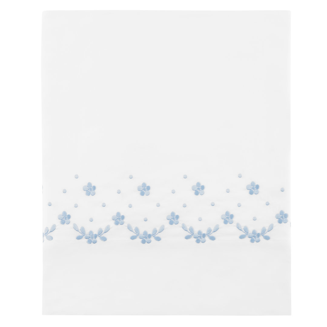 Meadow 330 Thread Count 100% Cotton Sateen Flat Sheet Hamburg House