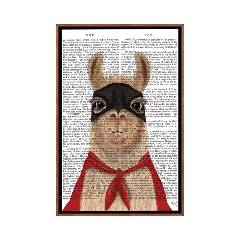 «Super Llama» par Fab Funky - impression d'art graphique, Aucun mat, Toile avec cadre en bois brun