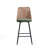 Upholstered Green Rattan Full Back Counter Swivel Bar Stool-2040474678