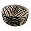 XL Round Zebra Ottoman