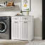 Armoire à linge avec 2 paniers à linge amovibles et 2 tiroirs