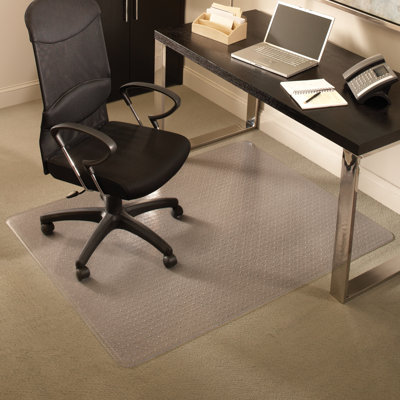 EverLife Rectangle Chair Mat with Beveled Edge for Soft Surfaces