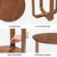 Sarves Solid Wood Cross Legs Side Table-221144381