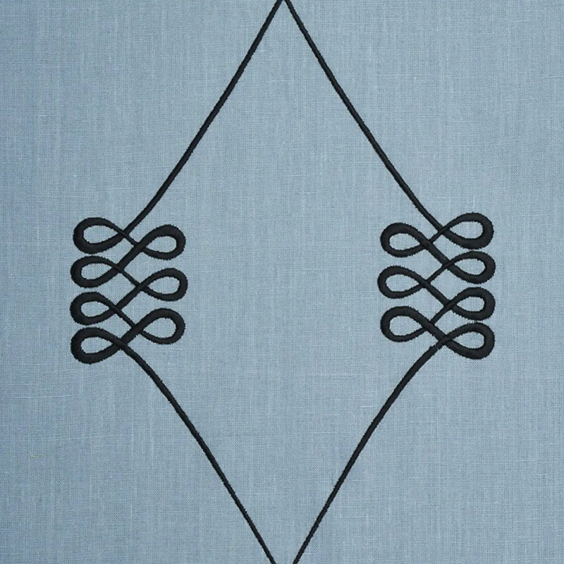 Nicolette Embroidery Fabric, Blue/ Pale Blue