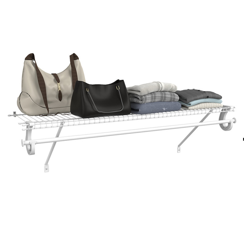 SuperSlide Wardrobe Shelf with Hang Rail by ClosetMaid Utility Hanging Shelf 1.2m or 1.8m Wide
