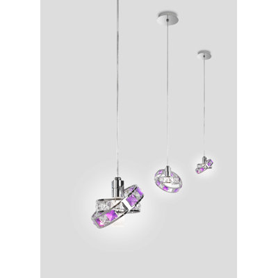 1 - Light Polished Chrome Geometric Pendant