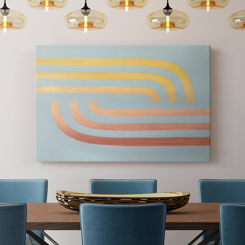 Mer et soleil tissés - Cavas enveloppés de galerie, H 12 po x l 18 po