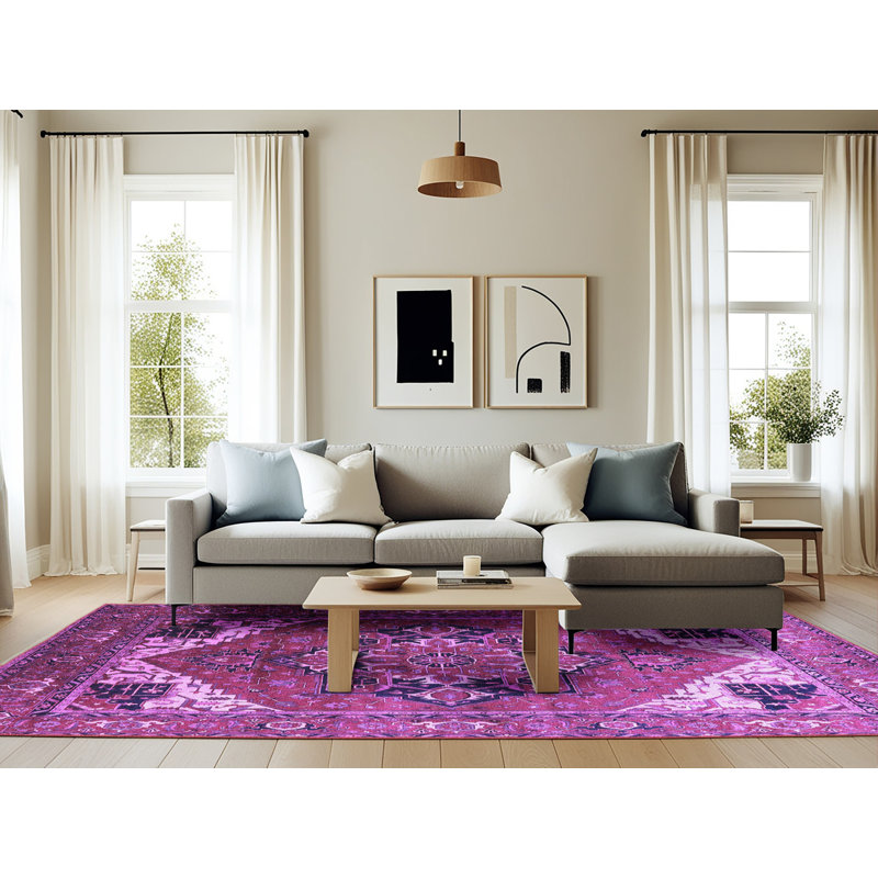 Oriental Indoor Rug, Rectangle 6' x 9'