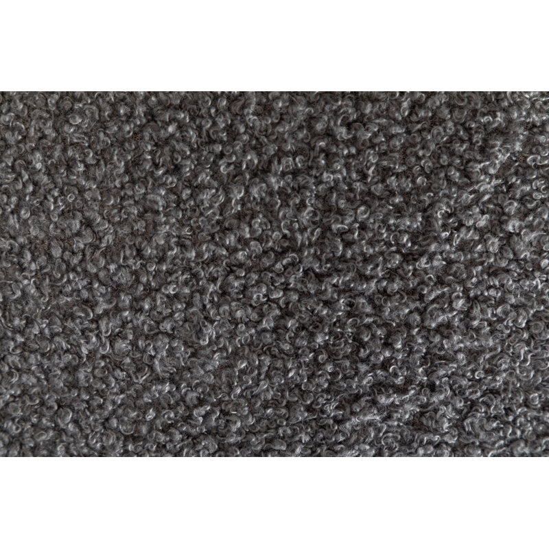 Fauteuil demi-tonneau l 30 po Demetrius, Tissu gris en peluche
