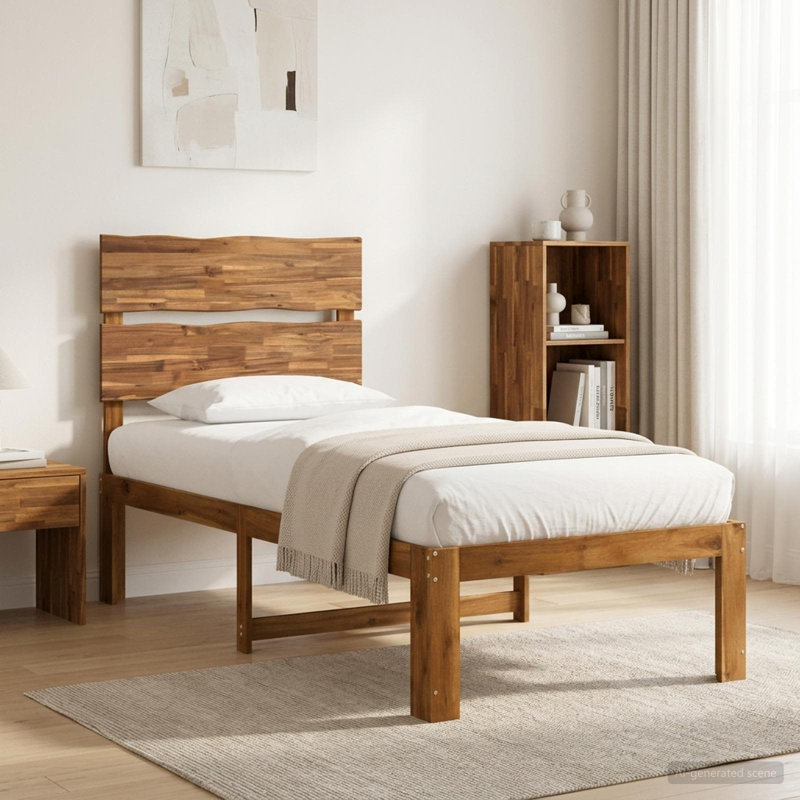 Bed, European Double (140 x 200 cm), Natural