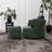 Modern Oversized Upholstered Swivel Barrel Chair With Storage Ottoman-1119762224