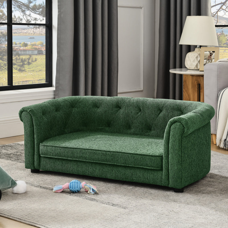 Tissu moderne avec coussin moelleux, lin respirant pour chiens de taille moyenne, fabrication en tissu