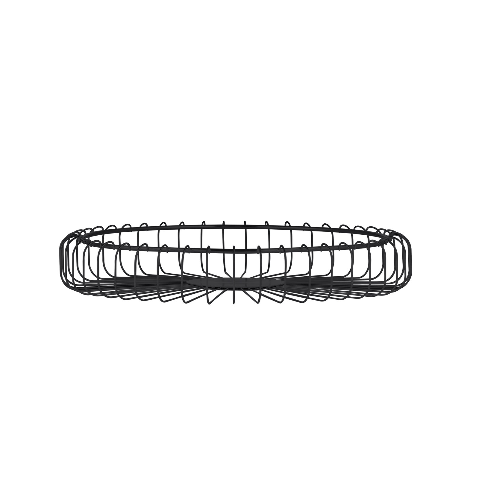 Estra Metal Basket, Black, 2.36" H x 14.57" W x 14.57" D