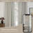 Linen Textured Farmhouse Semi Sheer Window Curtain,Back Tab Hooks Drapes,Pleated Heading Tape (Set of 2 With Hooks)-810861360-810861375