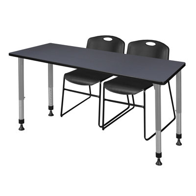 Table de classe réglable Regency Kee, 2 chaises empilables et base Zeng