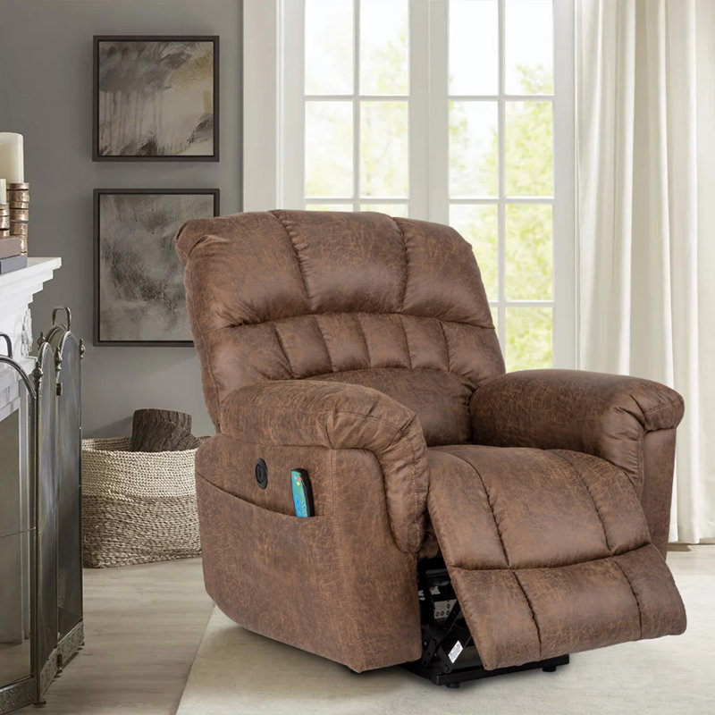 Faux Leather Heated Massage Chair
