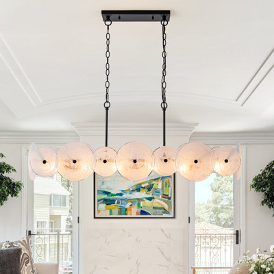 6 - Light White Mist Kitchen Island Chandelier