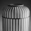Vase de table en verre noir / blanc-50458045