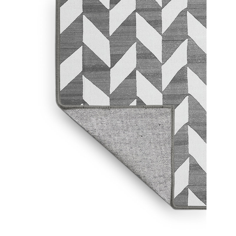 Tapis gris contemporain lavable à la machine 548, Rectangle 3 pi x 5 pi