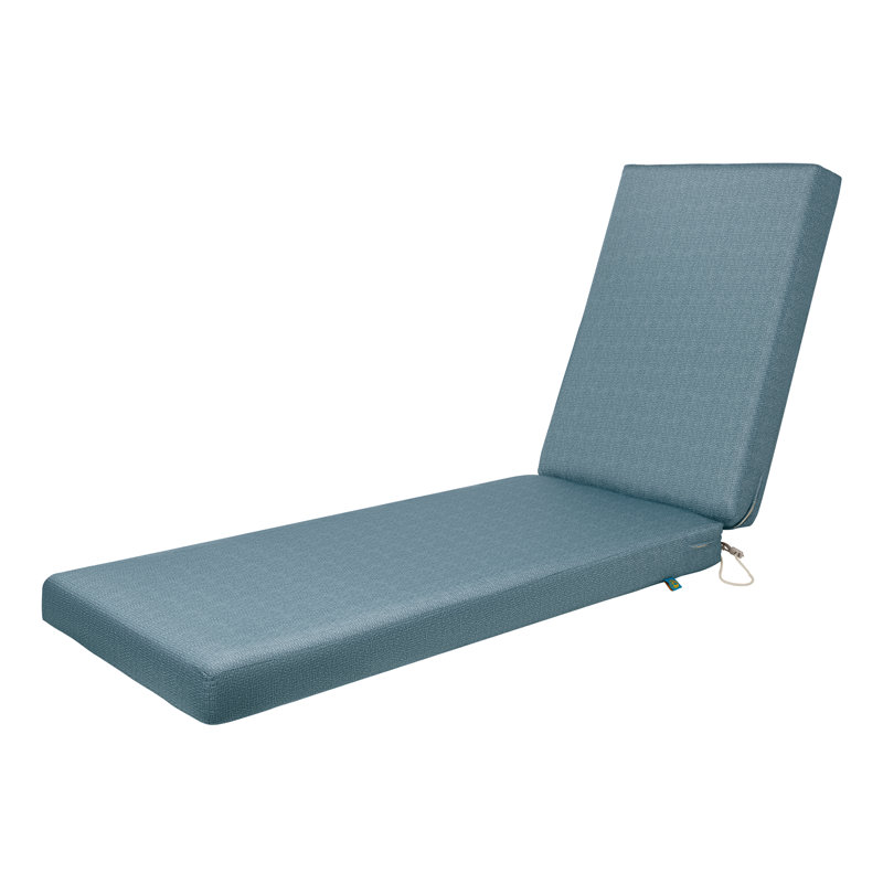 DUCKCOVERS All-Weather Outdoor Chaise Cushion, Blue Shadow, 26" H x 80" W x 3" D