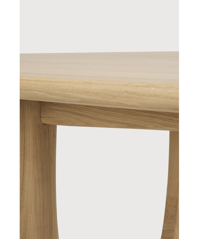 Bok Round Solid Oak Dining Table, Tan