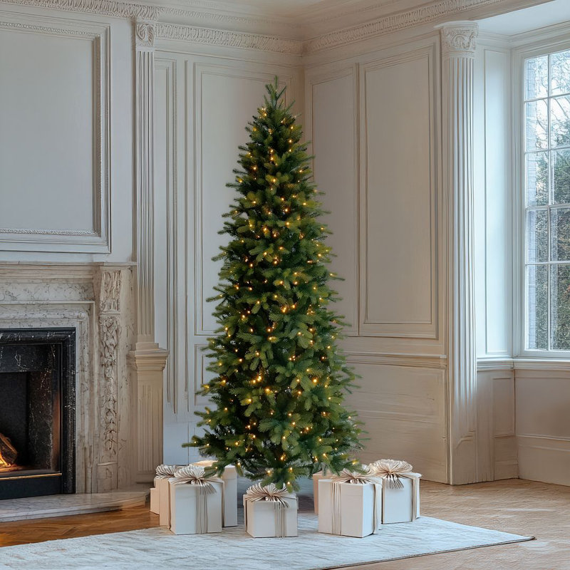 OAKLEY FIR SLIM - Artificial Christmas Tree, Pre-Lit