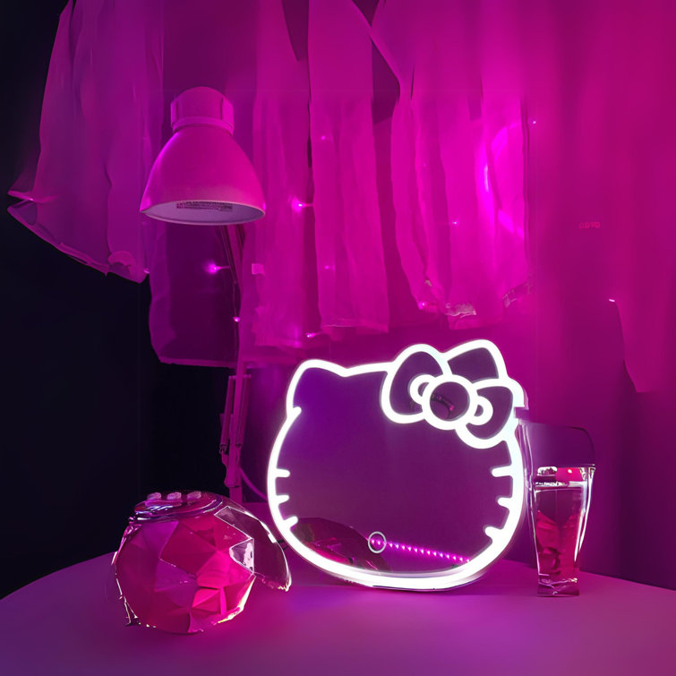 Impressions – Miroir de courtoisie avec lumières Hello Kitty – Miroir de  maquillage à trois tons avec capteur tactile – Miroir grossissant éclairé