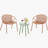 Ensemble de mobilier de patio, ensemble de conversation 3 pièces en résine tressée avec table et 2 chaises en résine, ensemble de conversation pour le jardin-184581754