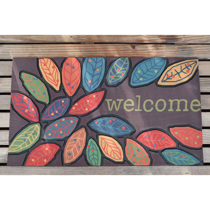 Paillasson, tapis de porte avant 17 po 30 po Welcome