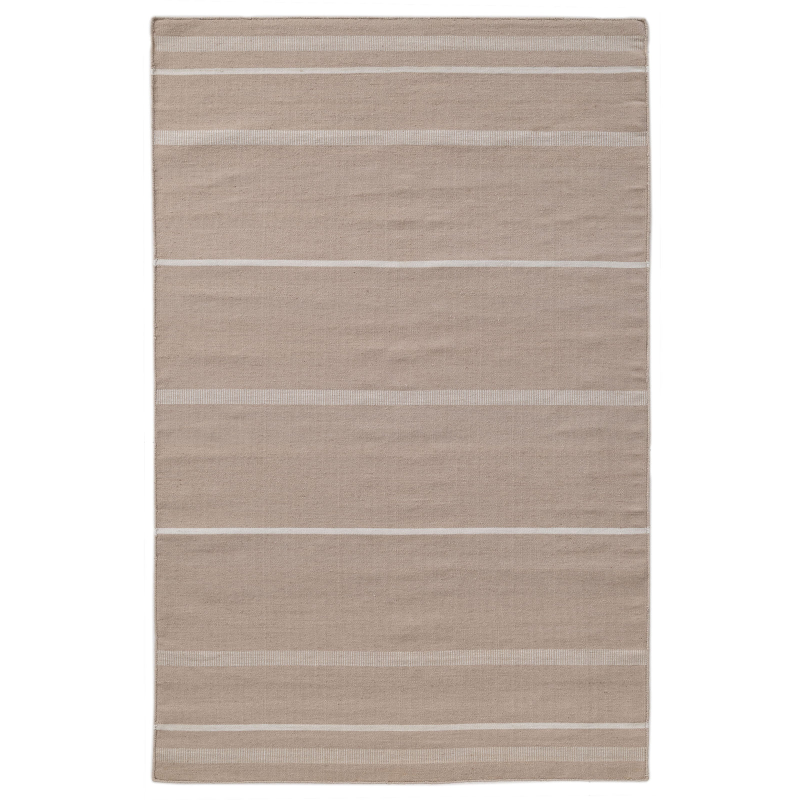 Flatweave Striped Outdoor Rug, Rectangle 8'9" x 11'9", Beige