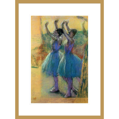 «Two Blue Dancers» par Edgar Degas, impression giclée encadrée