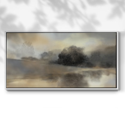Misty Pond - Toile tendue avec châssis encadré - Prêt à être accroché