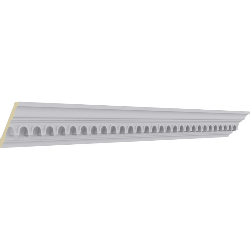 Primed White Polyurethane Geometric Crown Moulding Sample