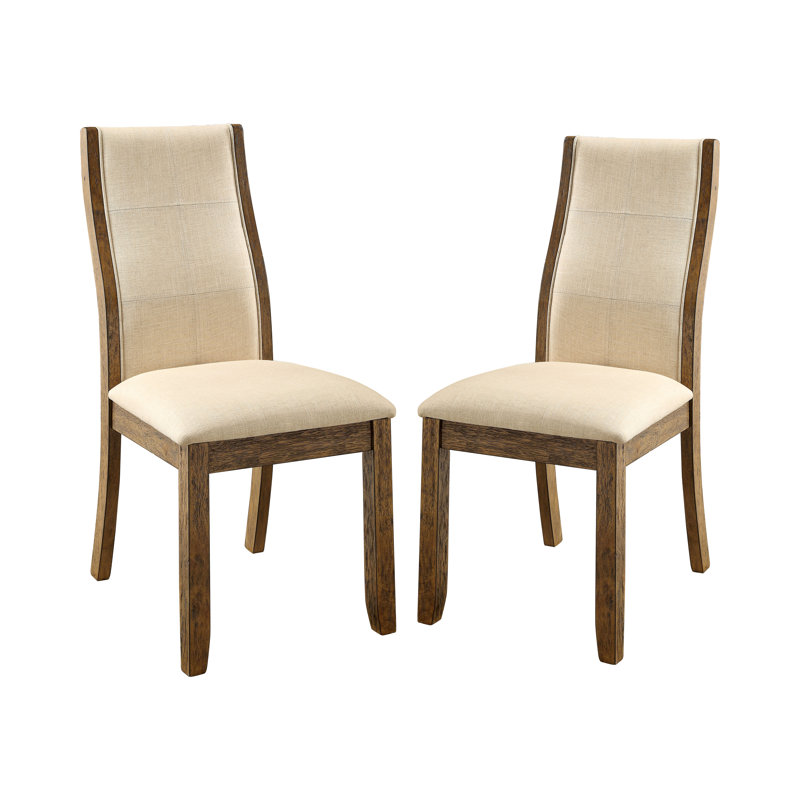 19.5'' H Faux Leather Upholstered Side Chair, Beige