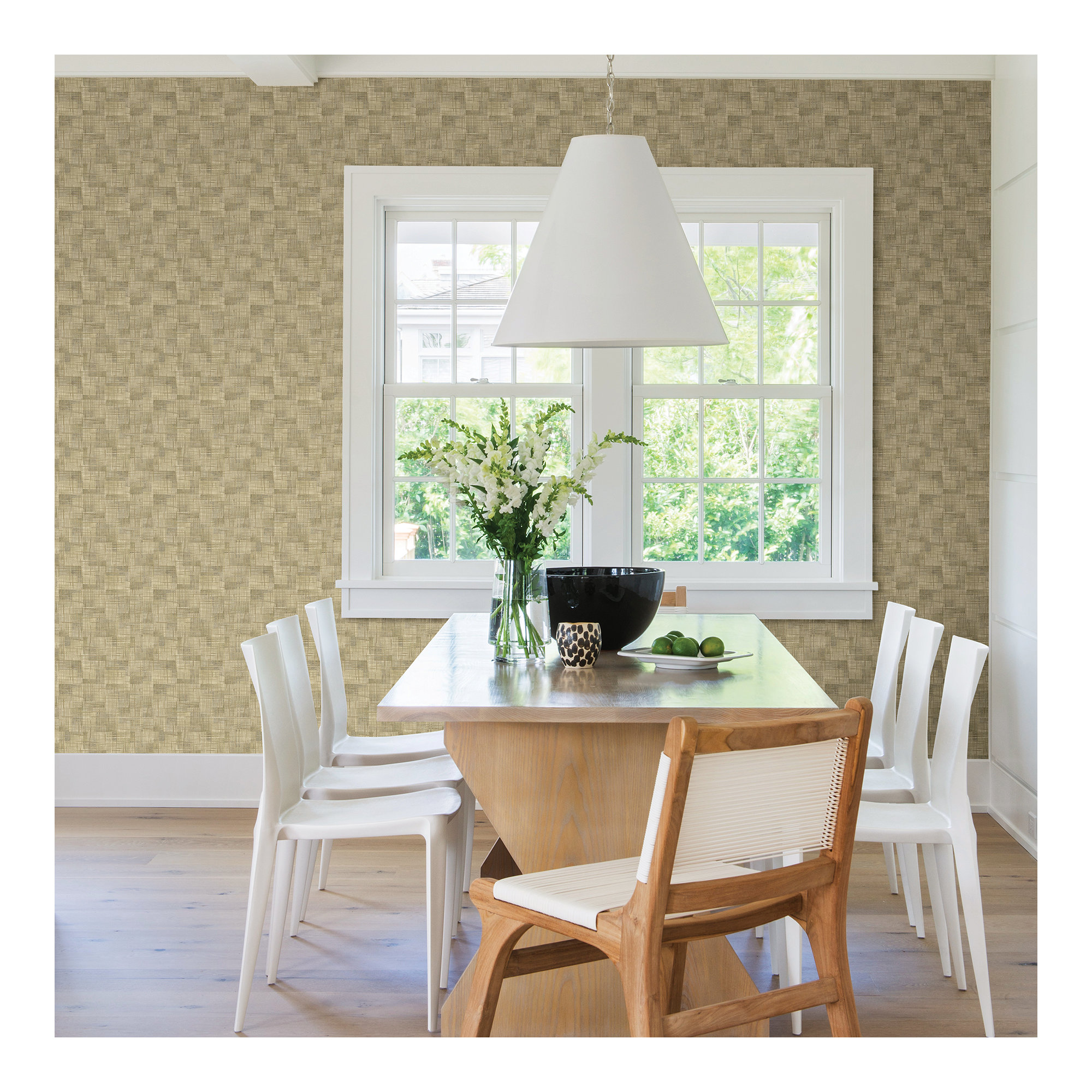 Rayne Modern Geometric Wallpaper, Brown