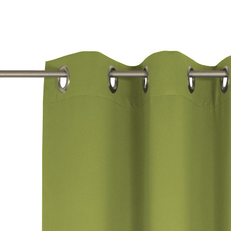 Newbury Room Darkening Eyelet Curtain Panel Panel, 145cm H x 132cm W, Green