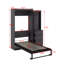 Lit escamotable simple avec garde-robe et tiroirs-771446524