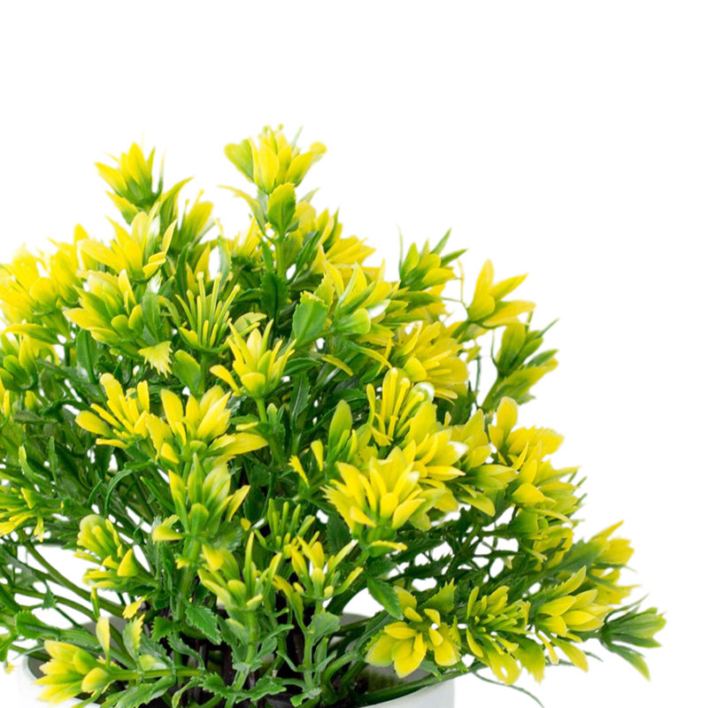 Centre de table fleurs en pot, Jaune