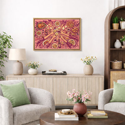 «Dinner Gathering», impression sur toile, impression sur toile encadrée