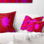 Danse florale d’un coussin lombaire à fleurs brillantes-30735262