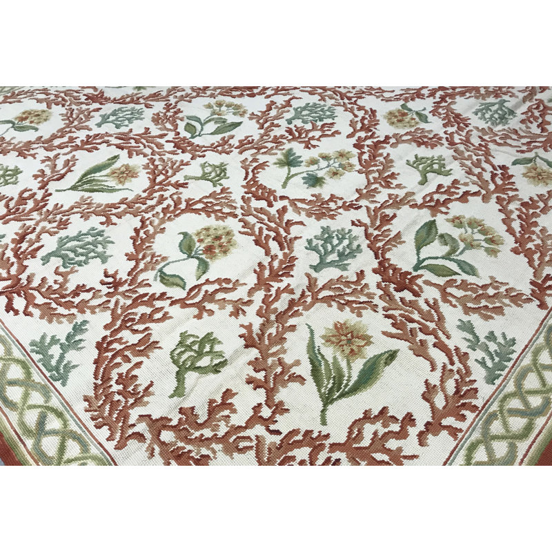 Hand-Knotted High-Quality Green Area Rug